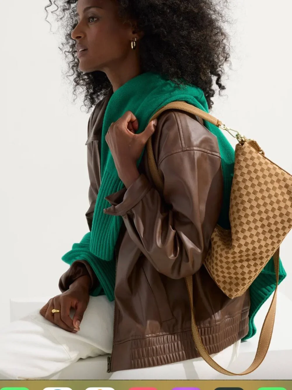 Rothy's The Daily Crossbody Handbag in Hazelnut (camel) - Picture 3 of 13